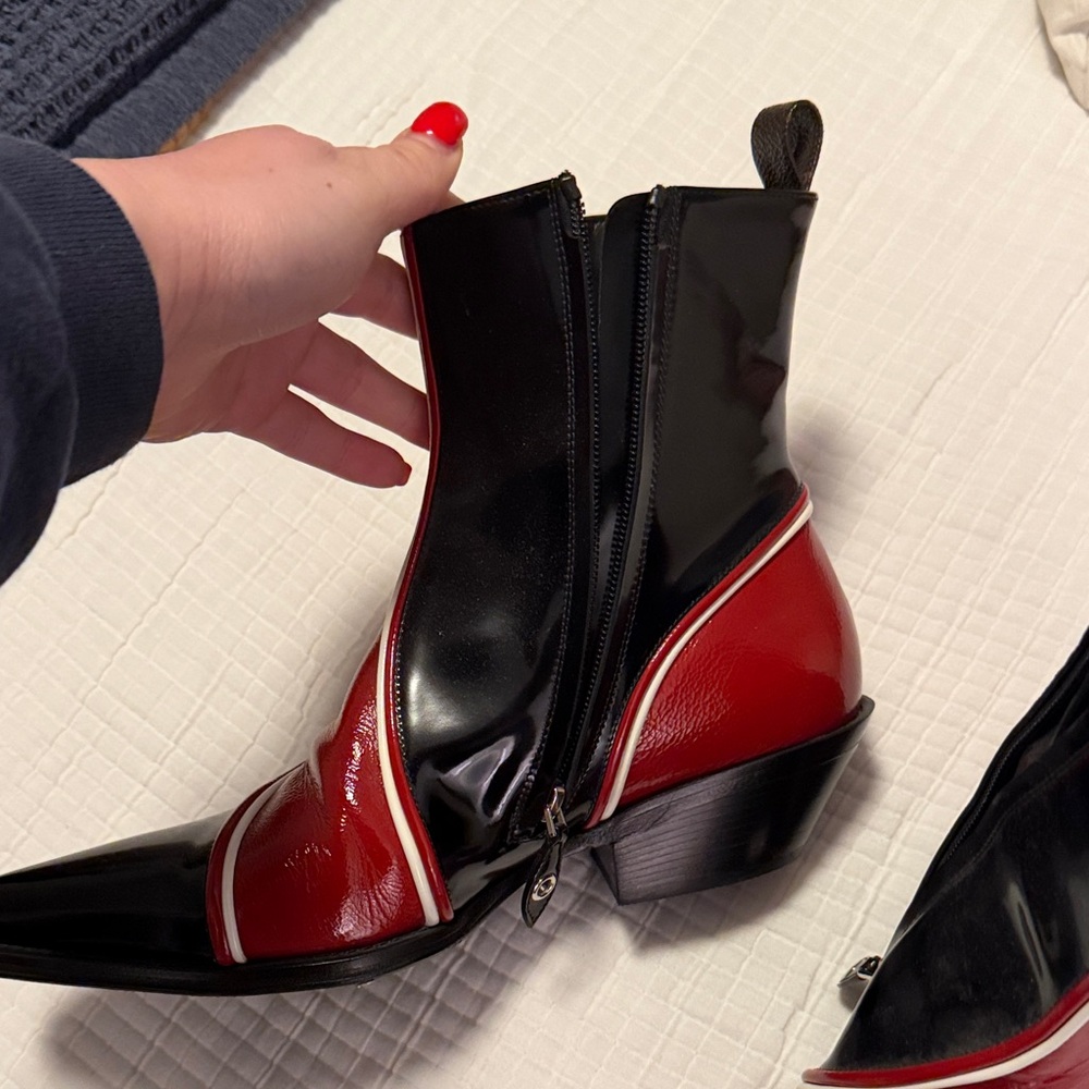 Louis Vuitton Red and Black Women's Boots - Picture 3 of 11